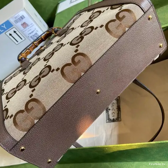 First bag ru medium tote bag GUCCI with jumbo GG Diana 0510